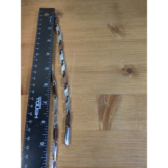 JOE Joseph Abboud Stainless Steel Brown 21" Necklace 9" Bracelet Set Unisex - Picture 9 of 9